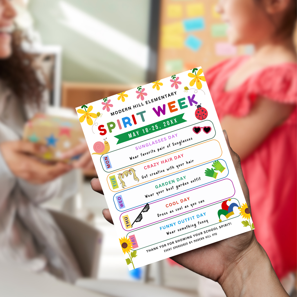Spring Spirit Week Flyer