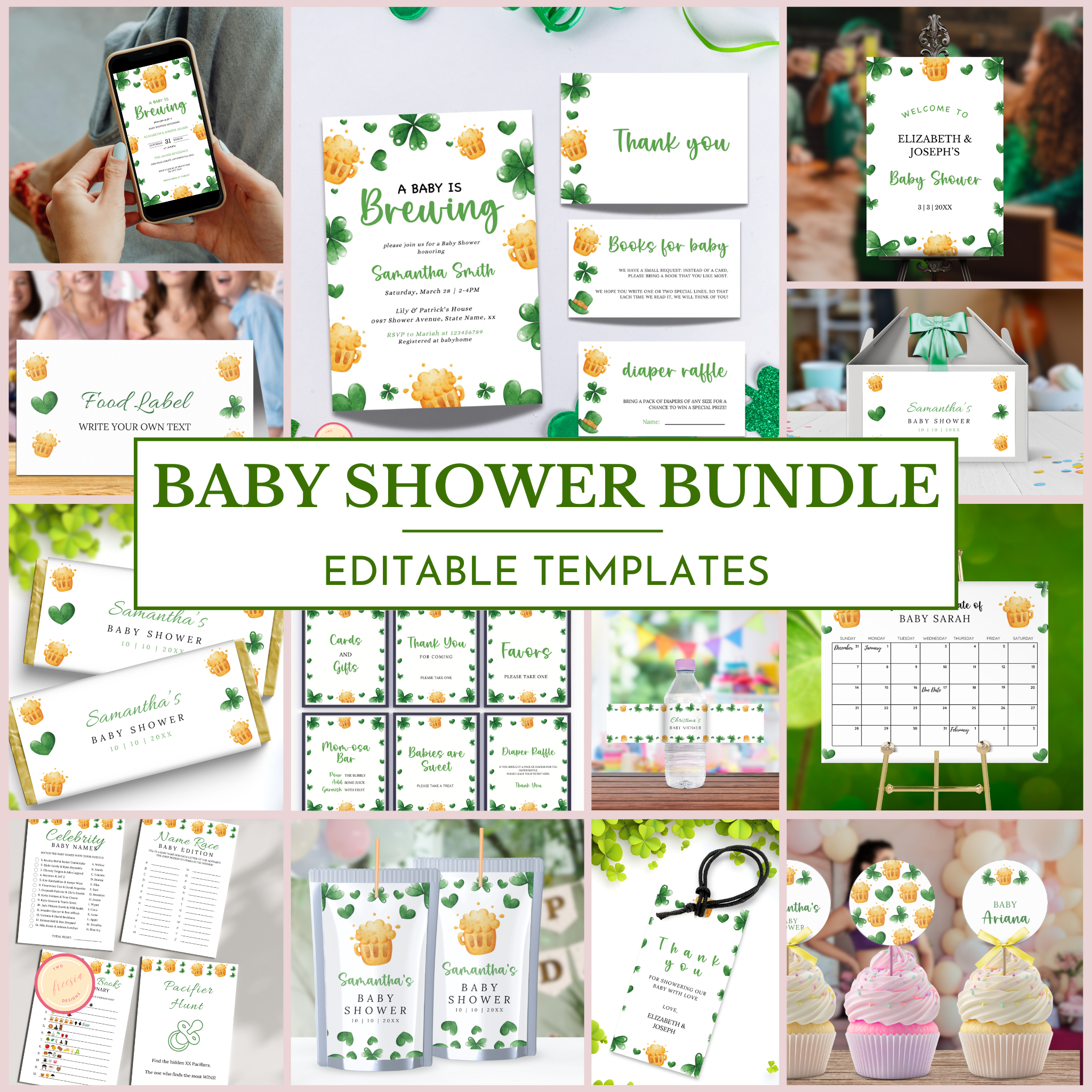 St. Patrick's Day Baby Shower Bundle