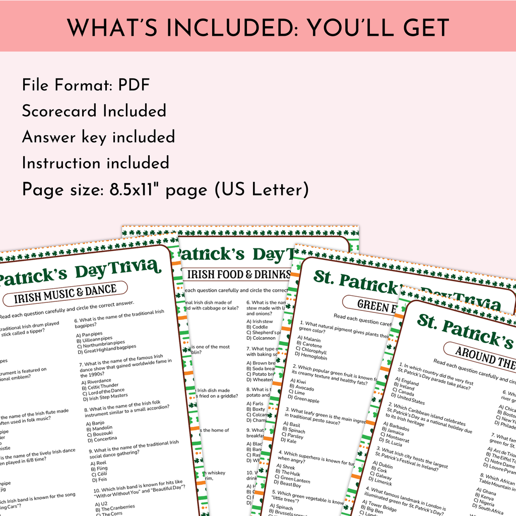 St Patrick's Day Trivia Game