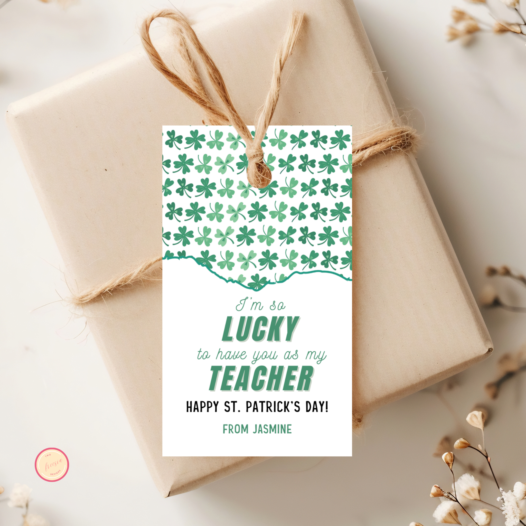 St. Patrick's Day Teacher Appreciation Gift Tags