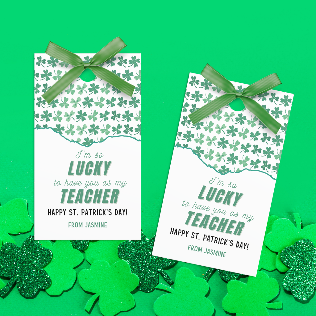 St. Patrick's Day Teacher Appreciation Gift Tags