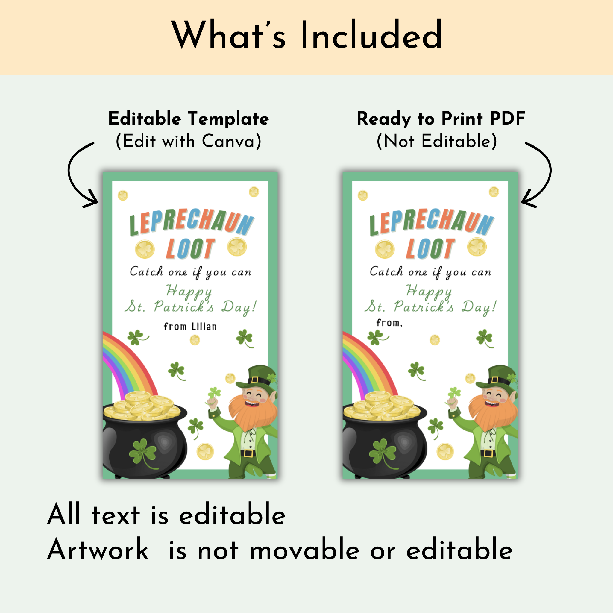 Leprechaun Loot Tags