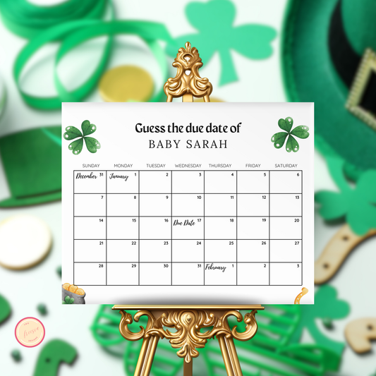 St. Patrick's Day Baby Due Date Game