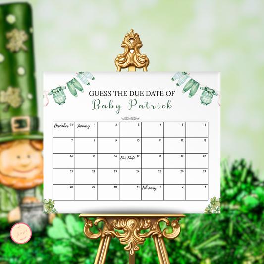 St. Patrick's Day Baby Due Date Calendar
