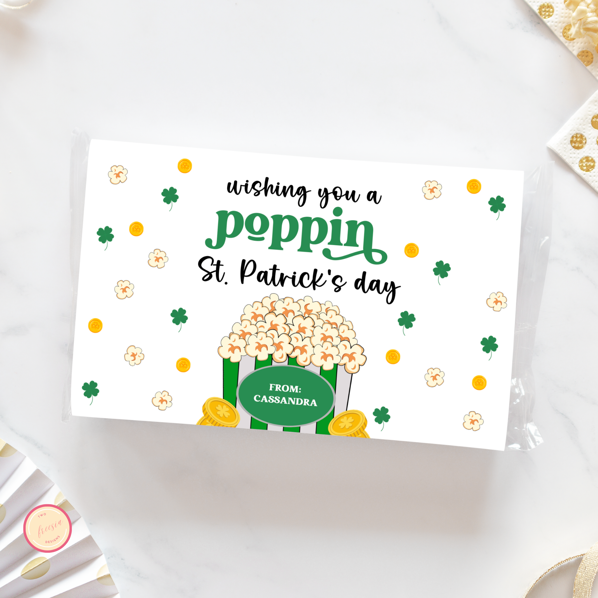 St Patrick's Day Popcorn Wrapper