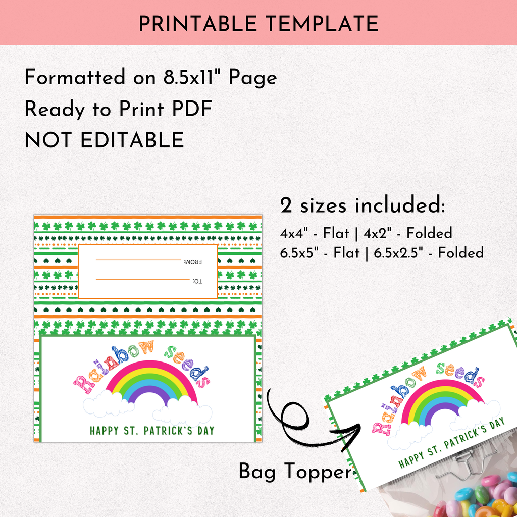 St. Patrick's Day Rainbow Seed Topper