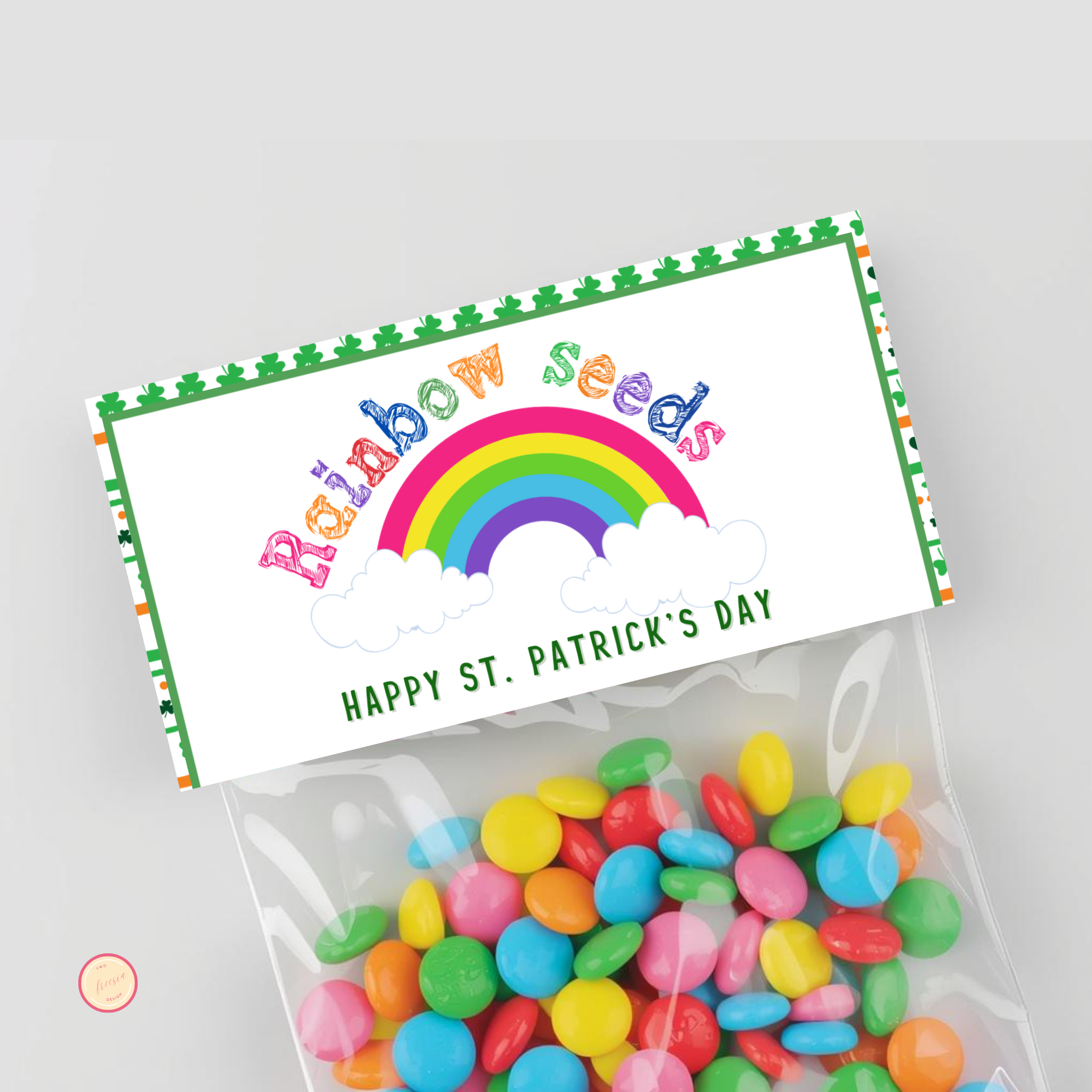 St. Patrick's Day Rainbow Seed Topper