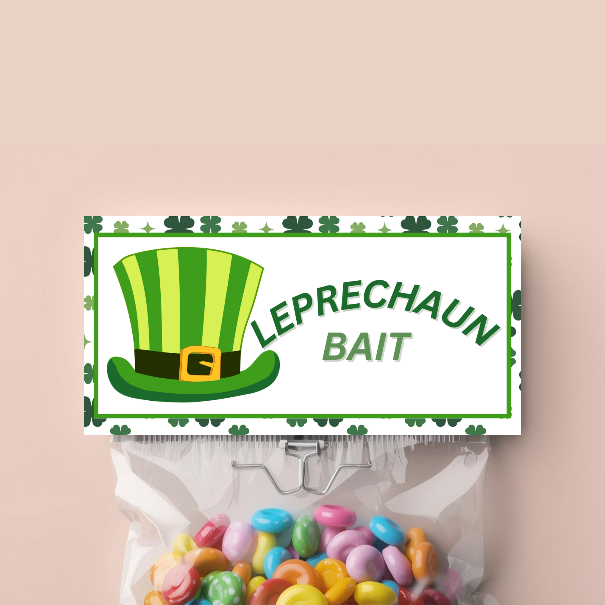 Leprechaun Bait Treat Bag Topper
