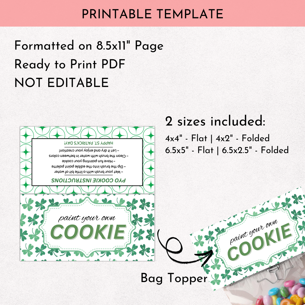 St. Patrick's Day PYO Cookie Topper