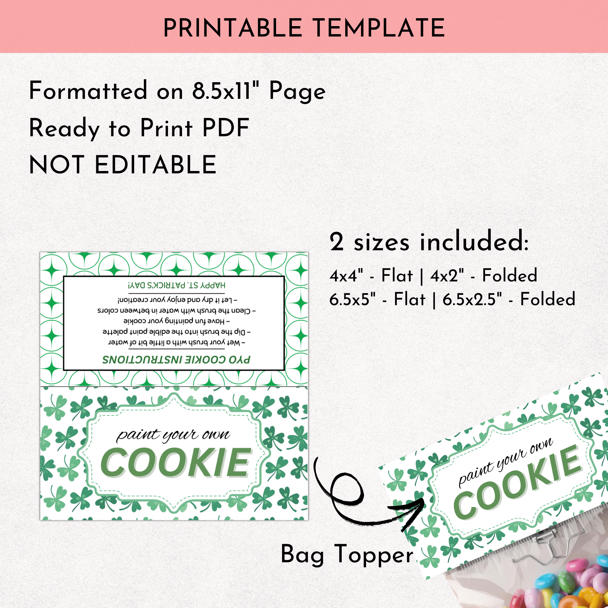 St. Patrick's Day PYO Cookie Topper