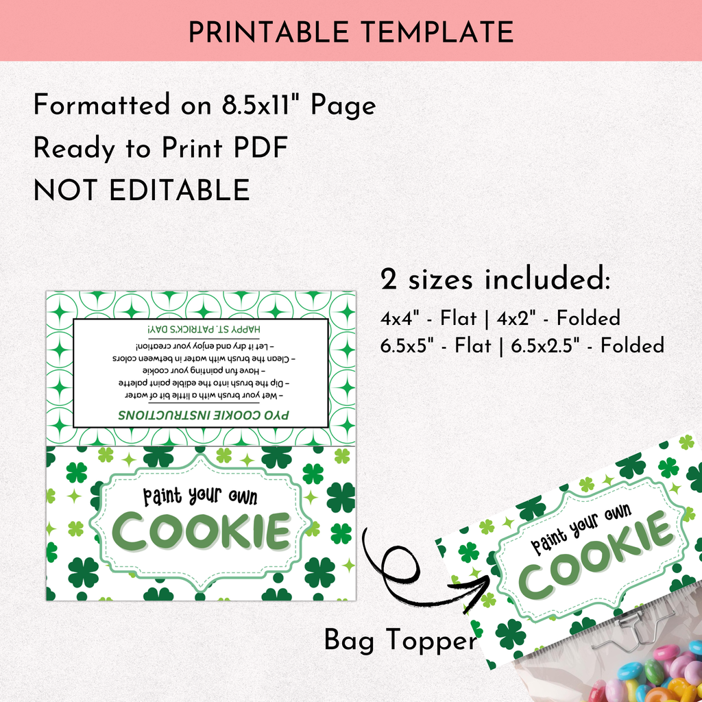 St. Patrick's Day PYO Cookie Topper