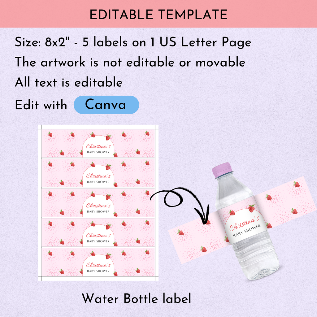 Strawberry Baby Shower Favor Bundle
