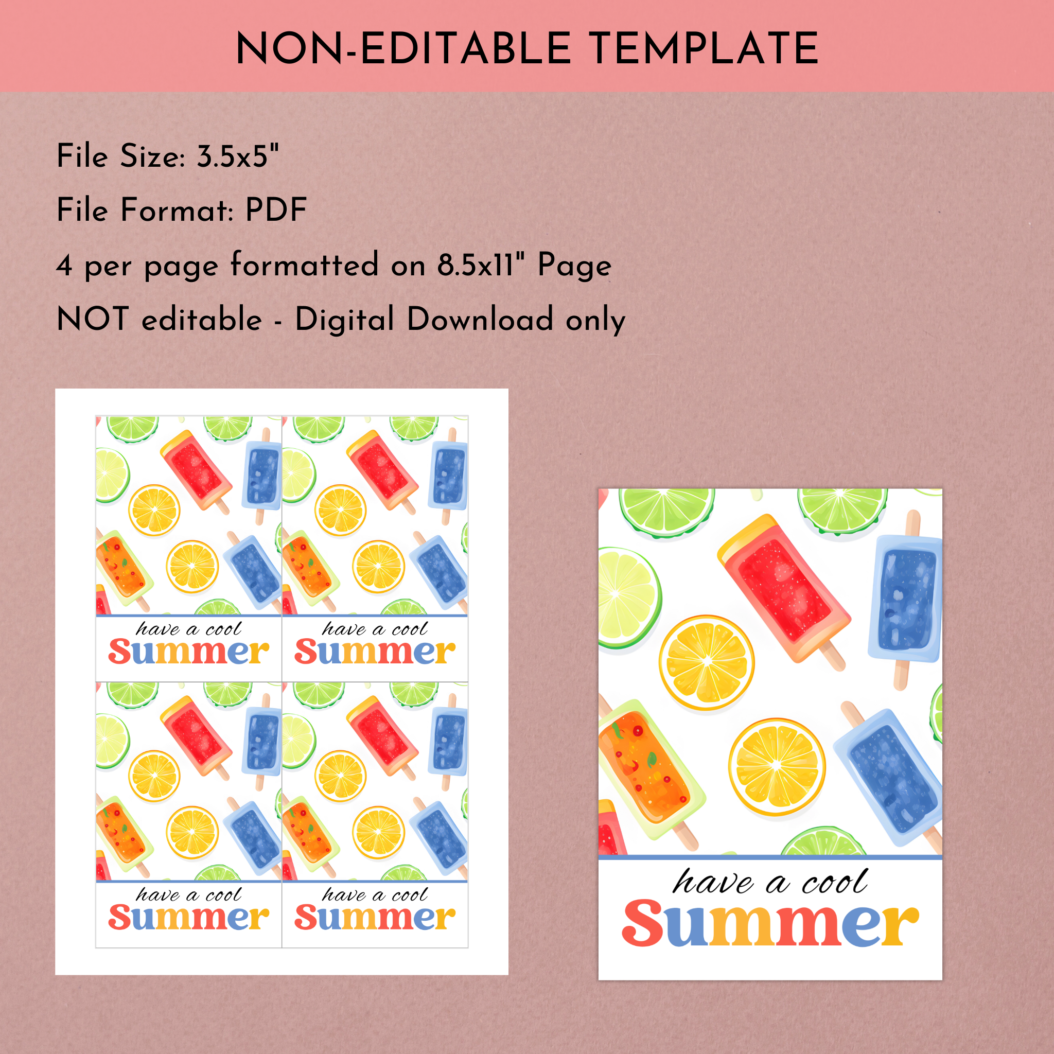 Summer Cookie Card