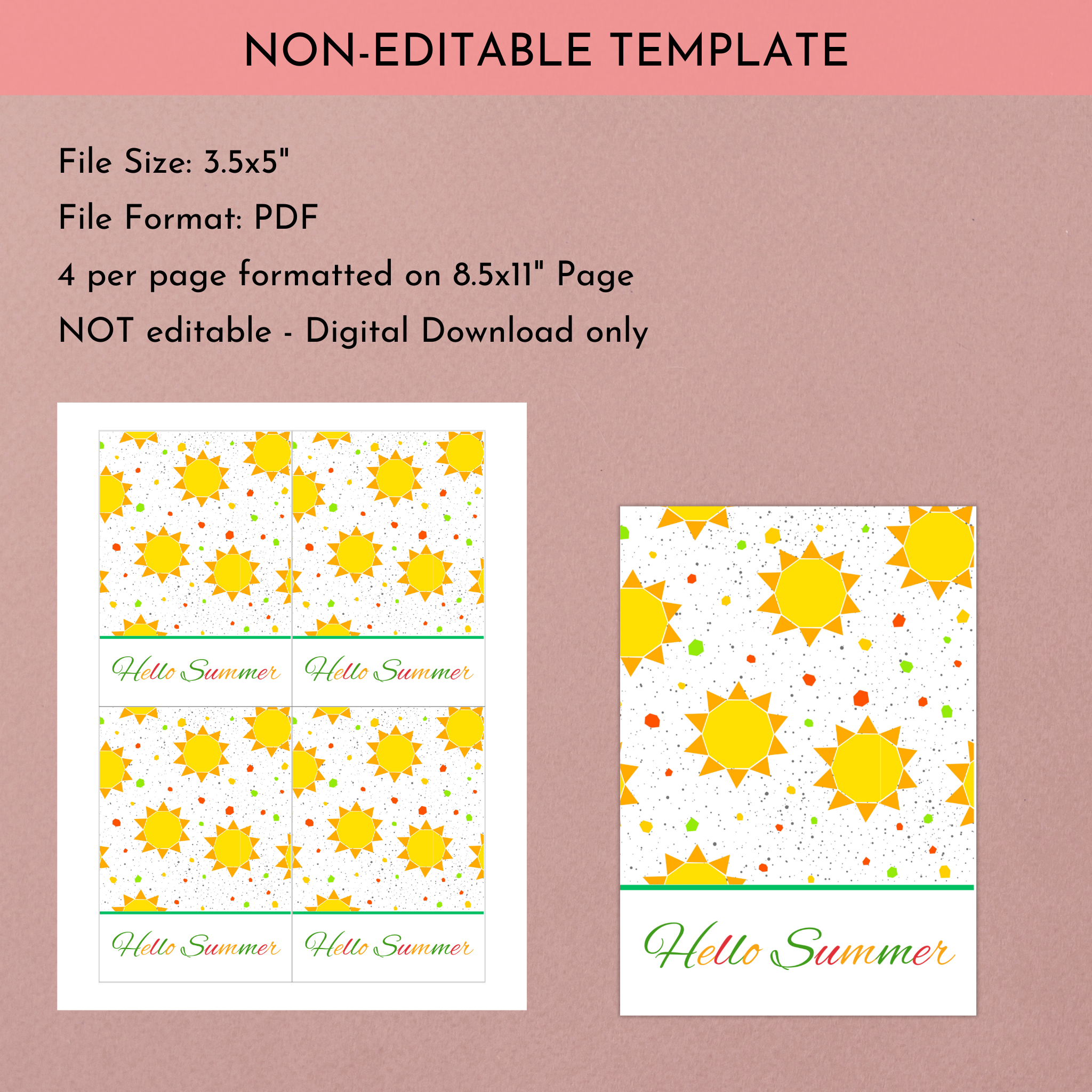 Summer Mini Cookie Card