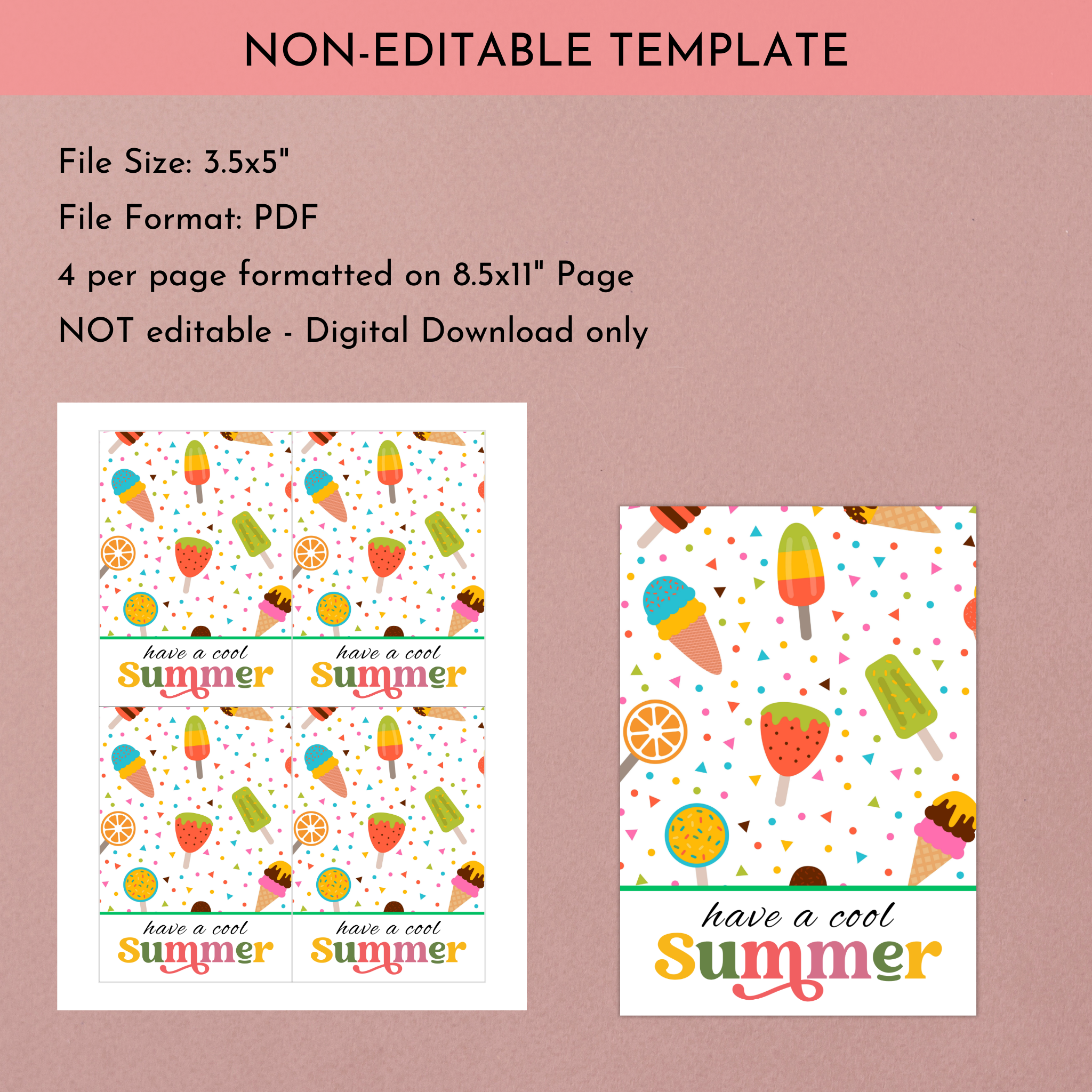 Summer Cookie Card