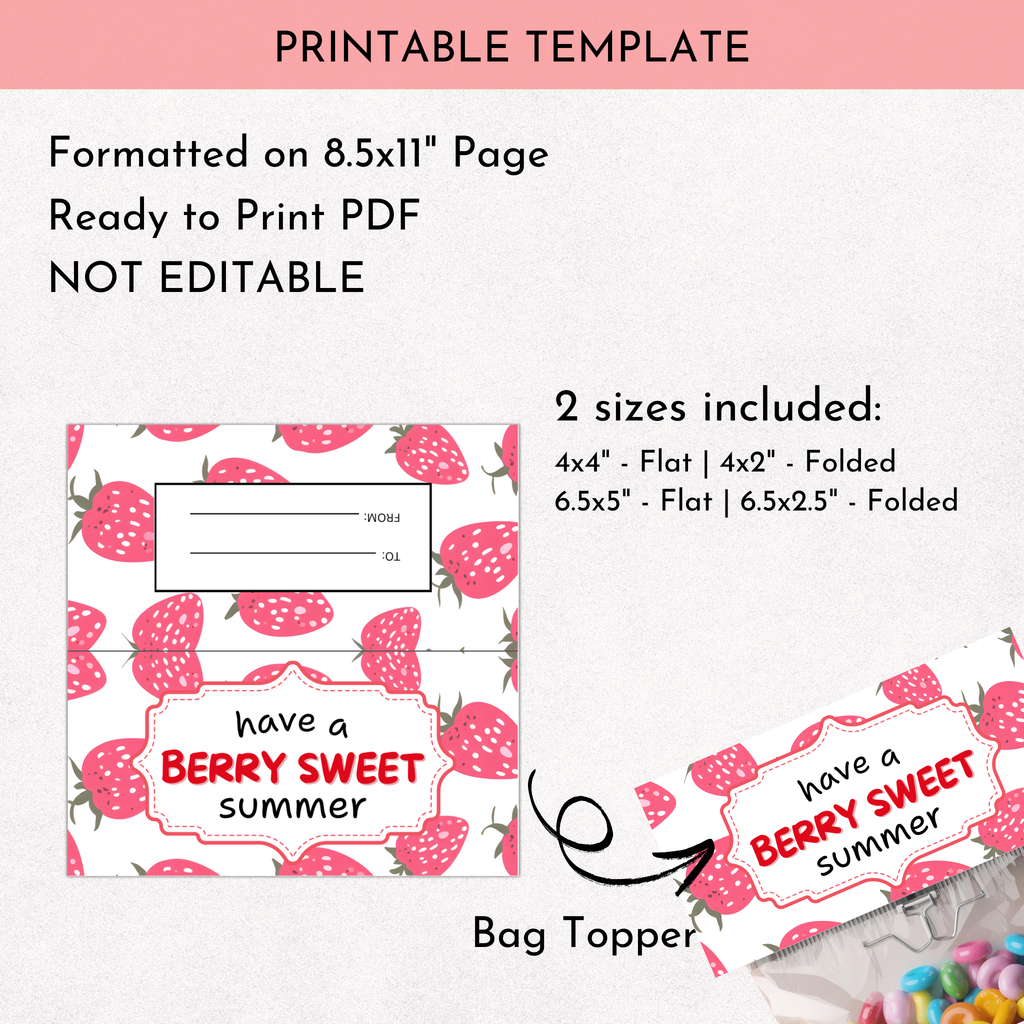 Berry Sweet Summer Bag Topper
