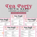 Tea Party Trivia Game Bundle