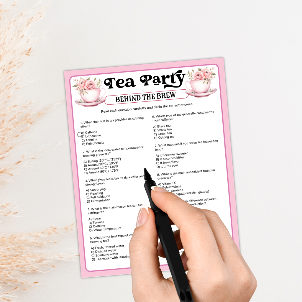 Tea Party Trivia Game Bundle