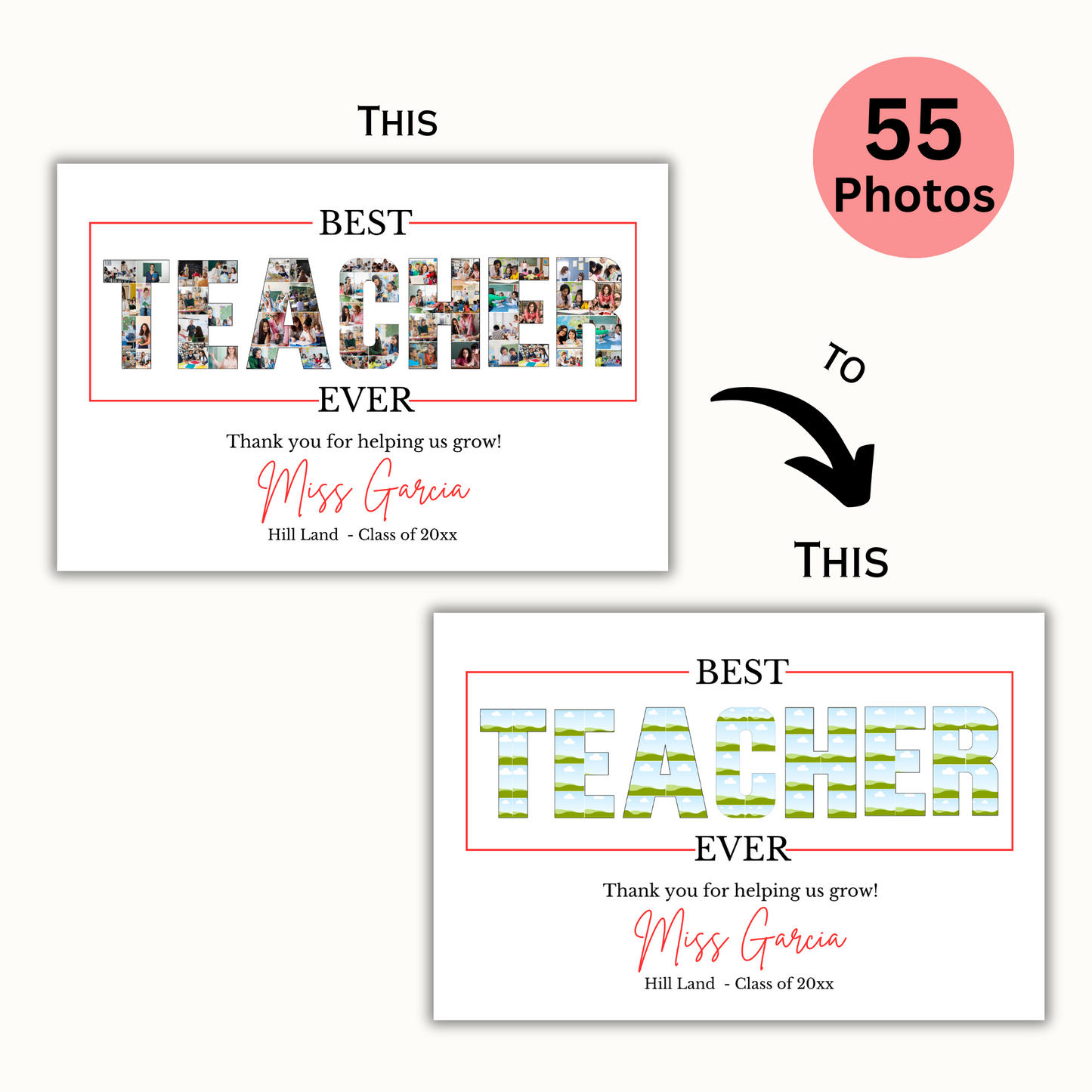 Best Teacher Photo Collage Template