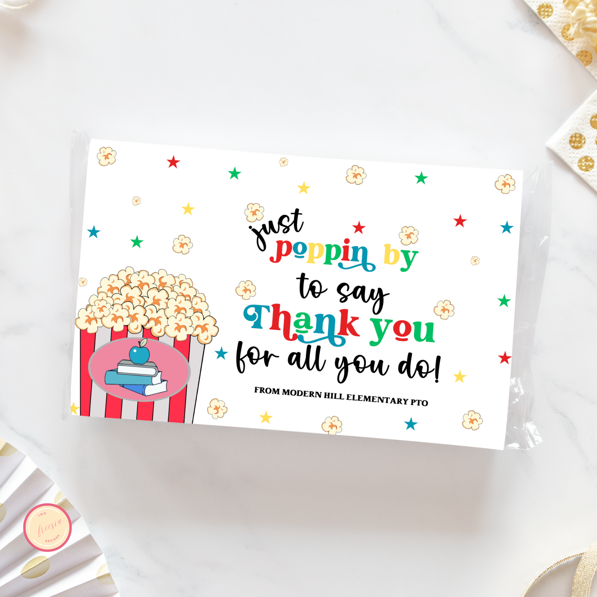 Teacher Appreciation Popcorn Wrapper