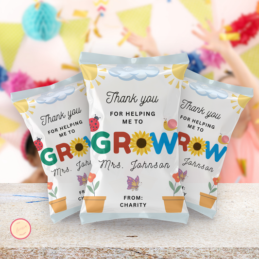 Teacher Appreciation Chip Bag Template