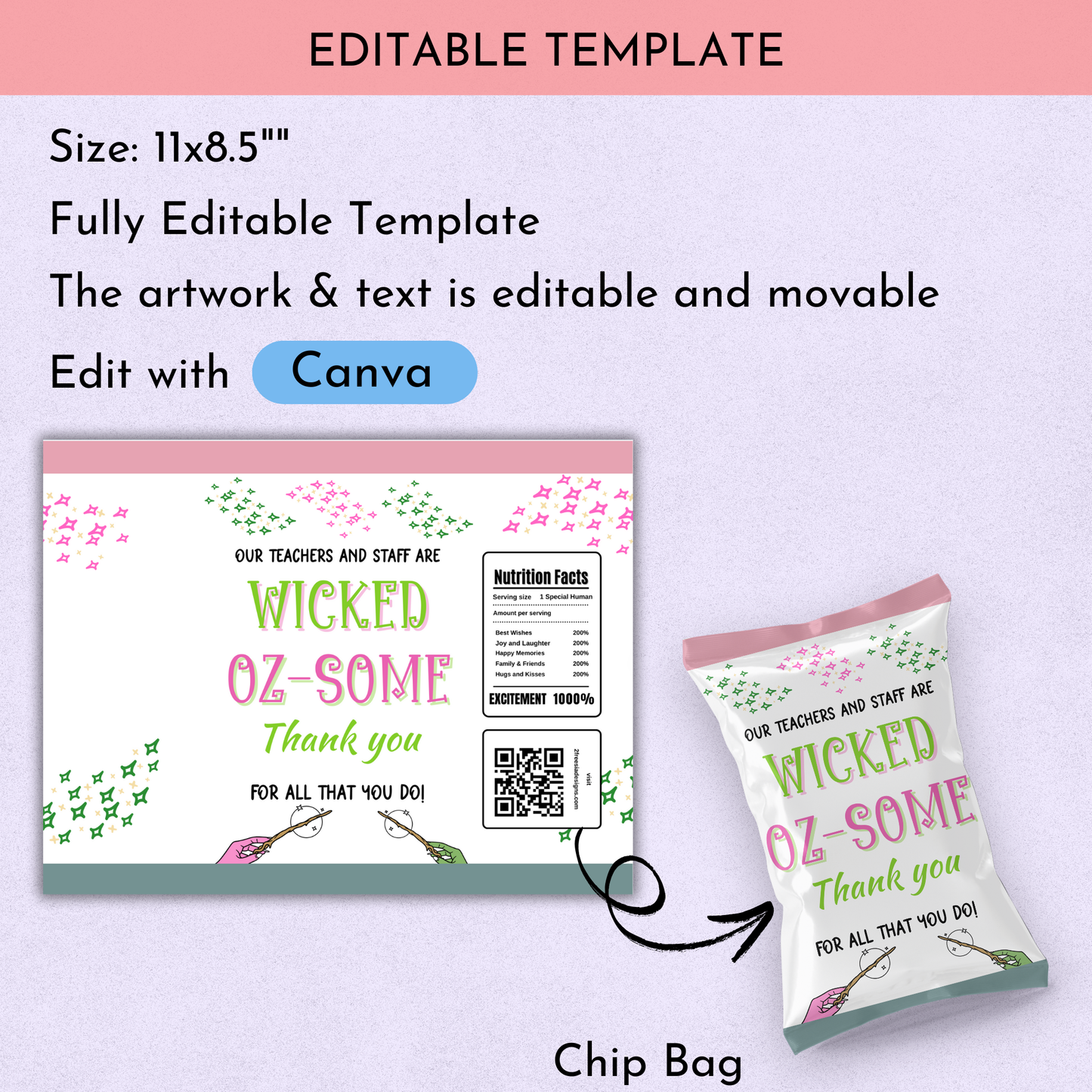 Witch-Themed Teacher Appreciation Chip Bag