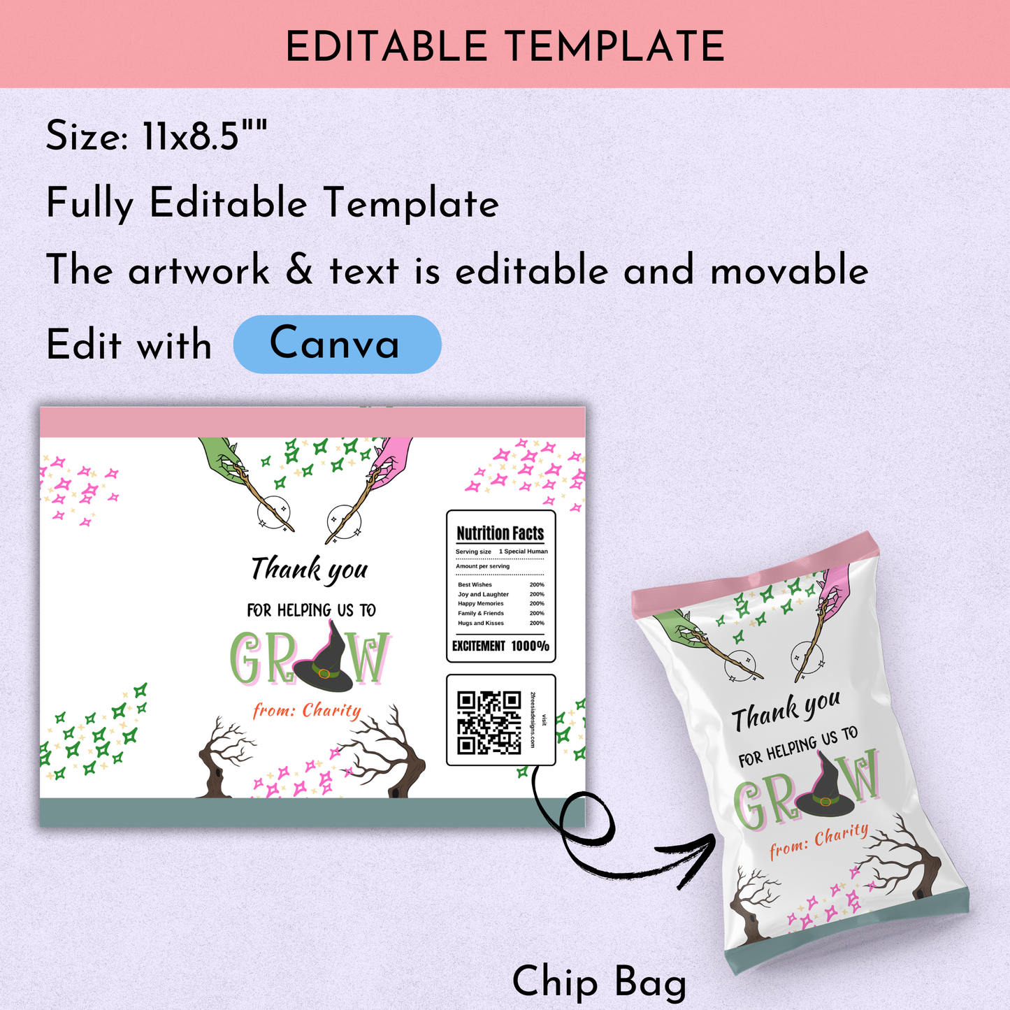 Witch Theme Teacher Appreciation Chip Bag