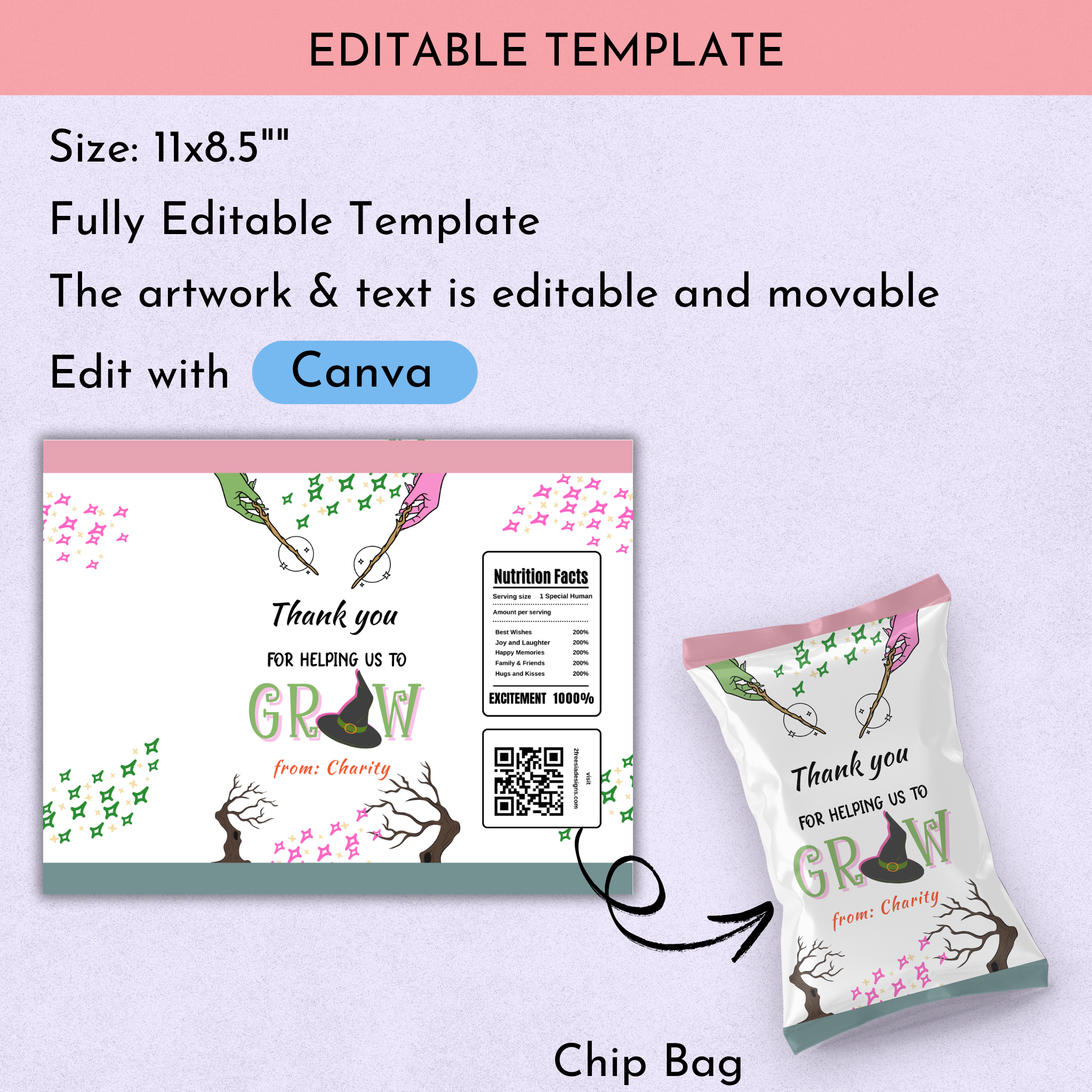 Witch Theme Teacher Appreciation Chip Bag