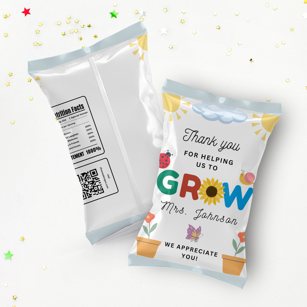Teacher Appreciation Chip Bag Template