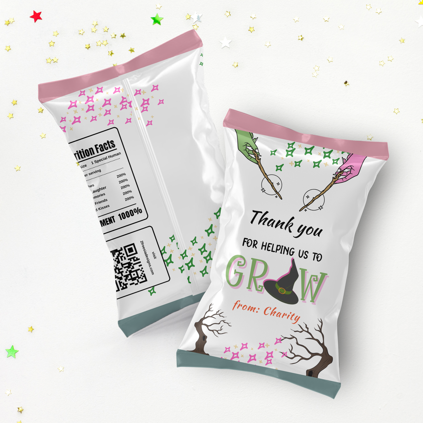 Witch Theme Teacher Appreciation Chip Bag