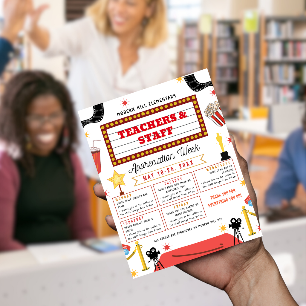 VIP Hollywood Theme Teacher Appreciation Flyer