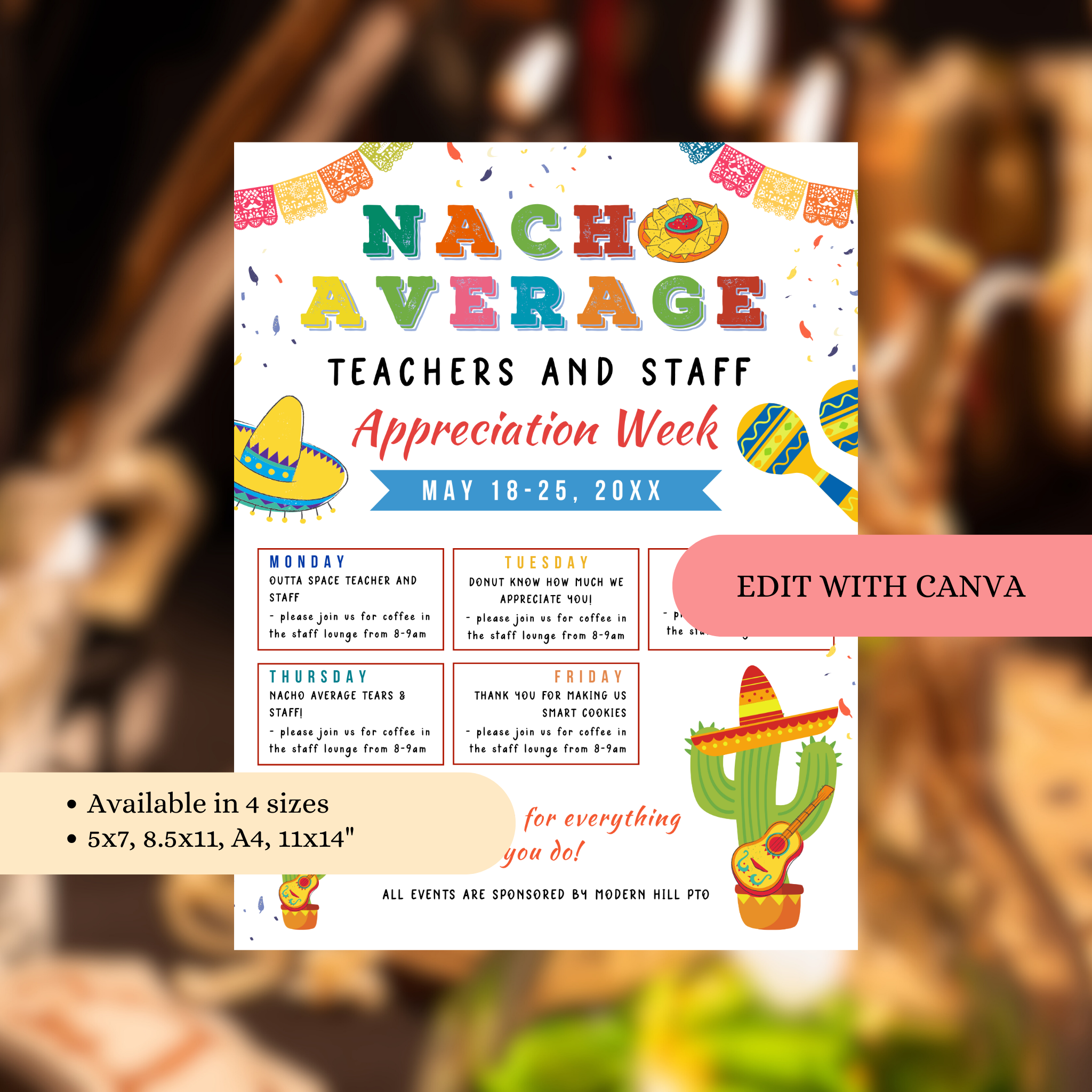 Nacho Average Teacher Appreciation Flyer