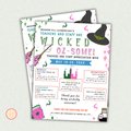 Witch Themed Teacher Appreciation Flyer