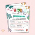 International Theme Teacher Appreciation Flyer