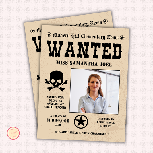 Wanted Teacher Appreciation Flyer