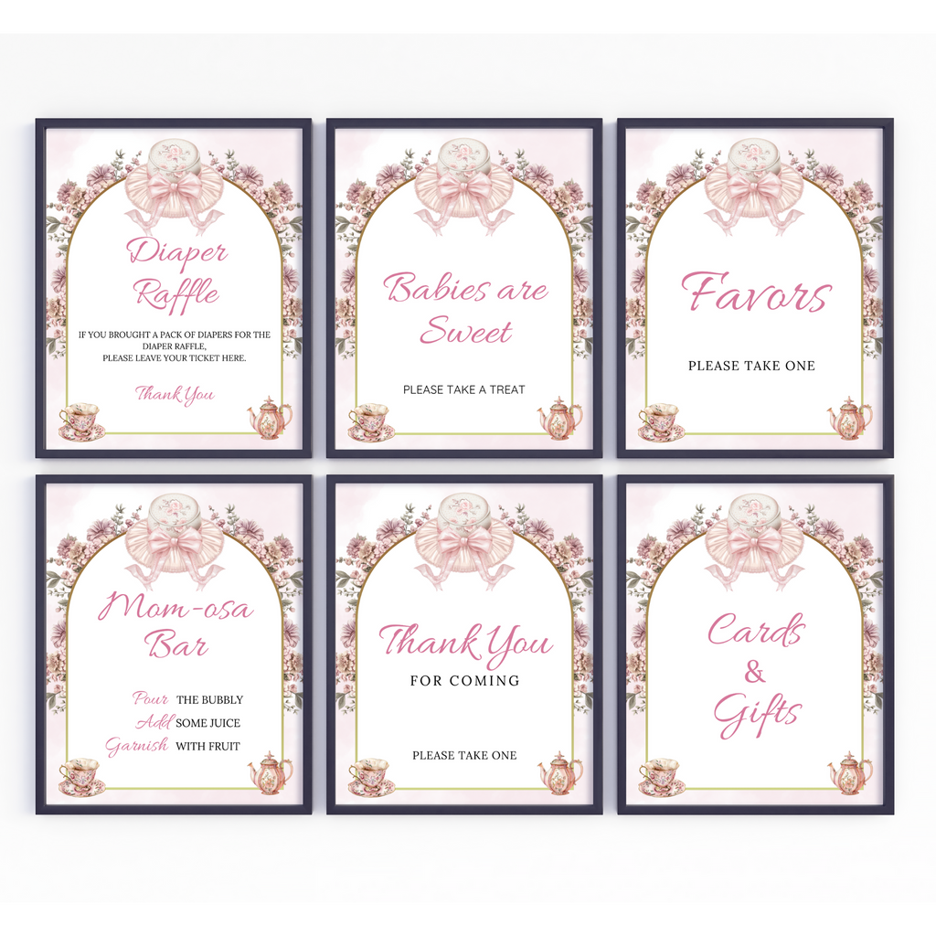 Time Party Table Sign Bundle