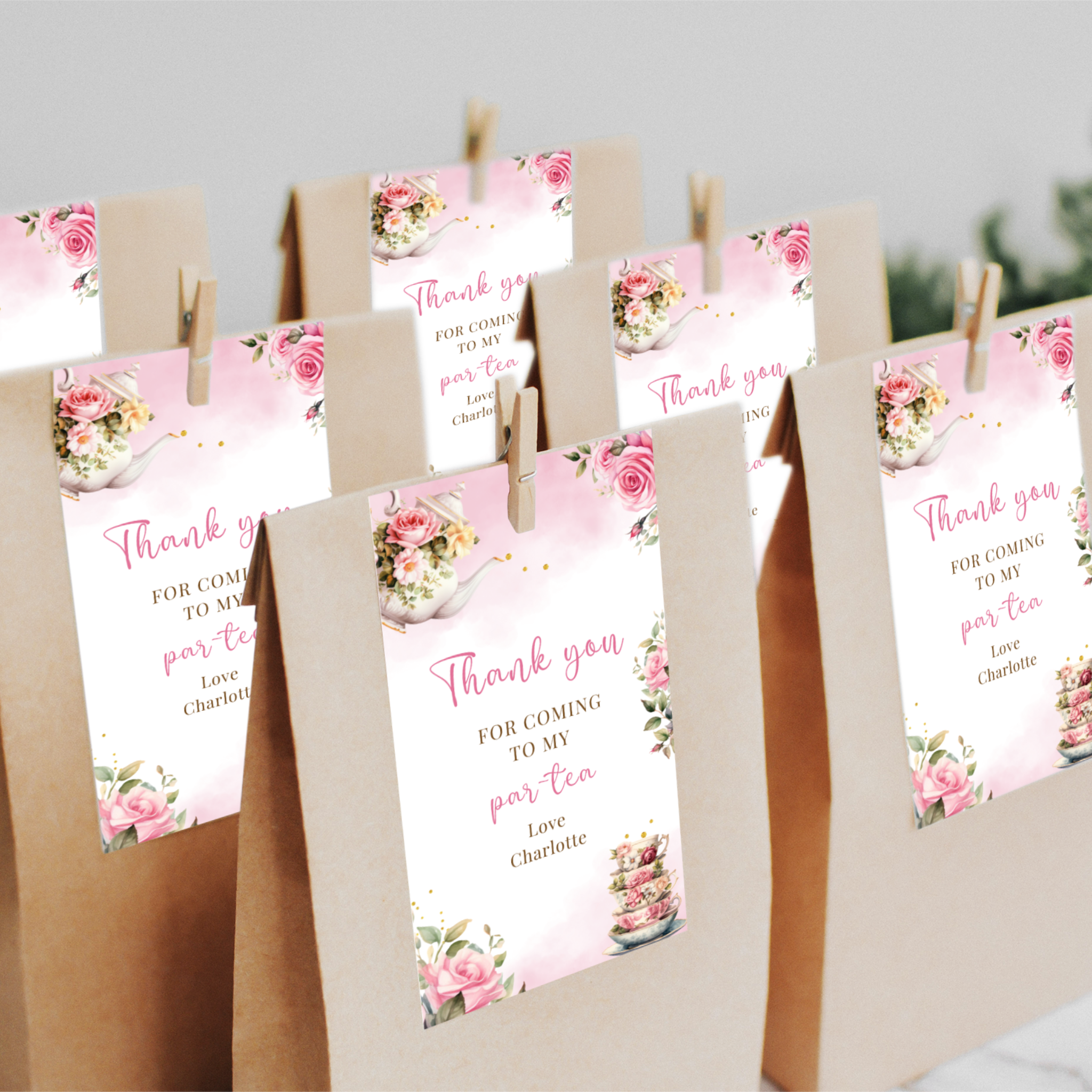 Tea Party Favor Tag