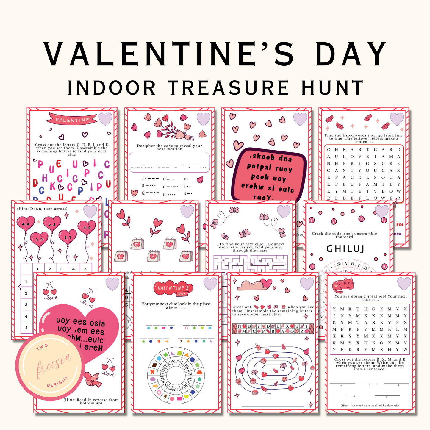 Valentine's Day Indoor Treasure Hunt