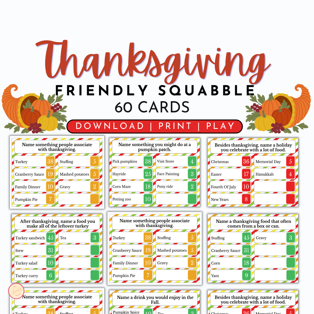Thanksgiving Friendly Squabble Game