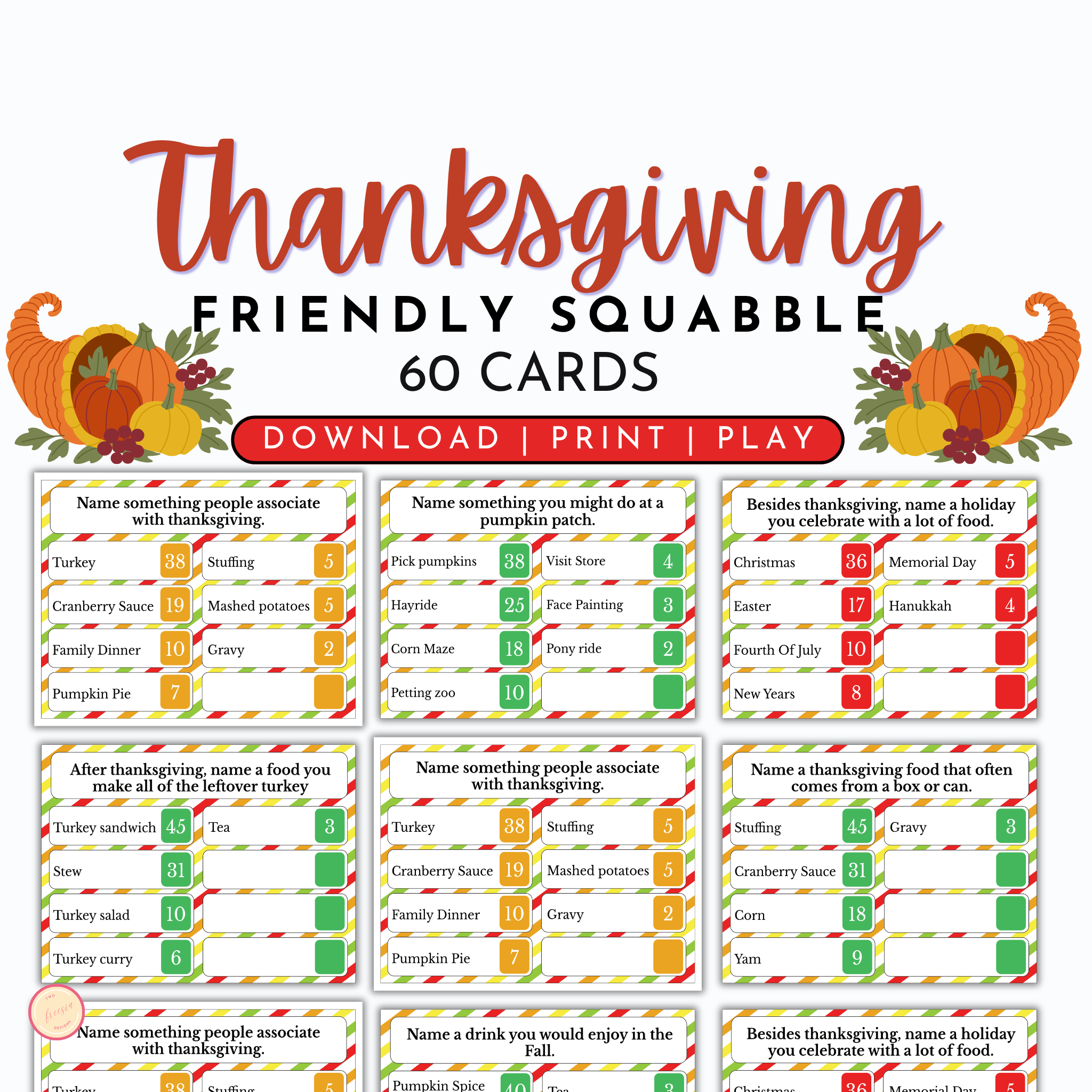 Thanksgiving Friendly Squabble Game