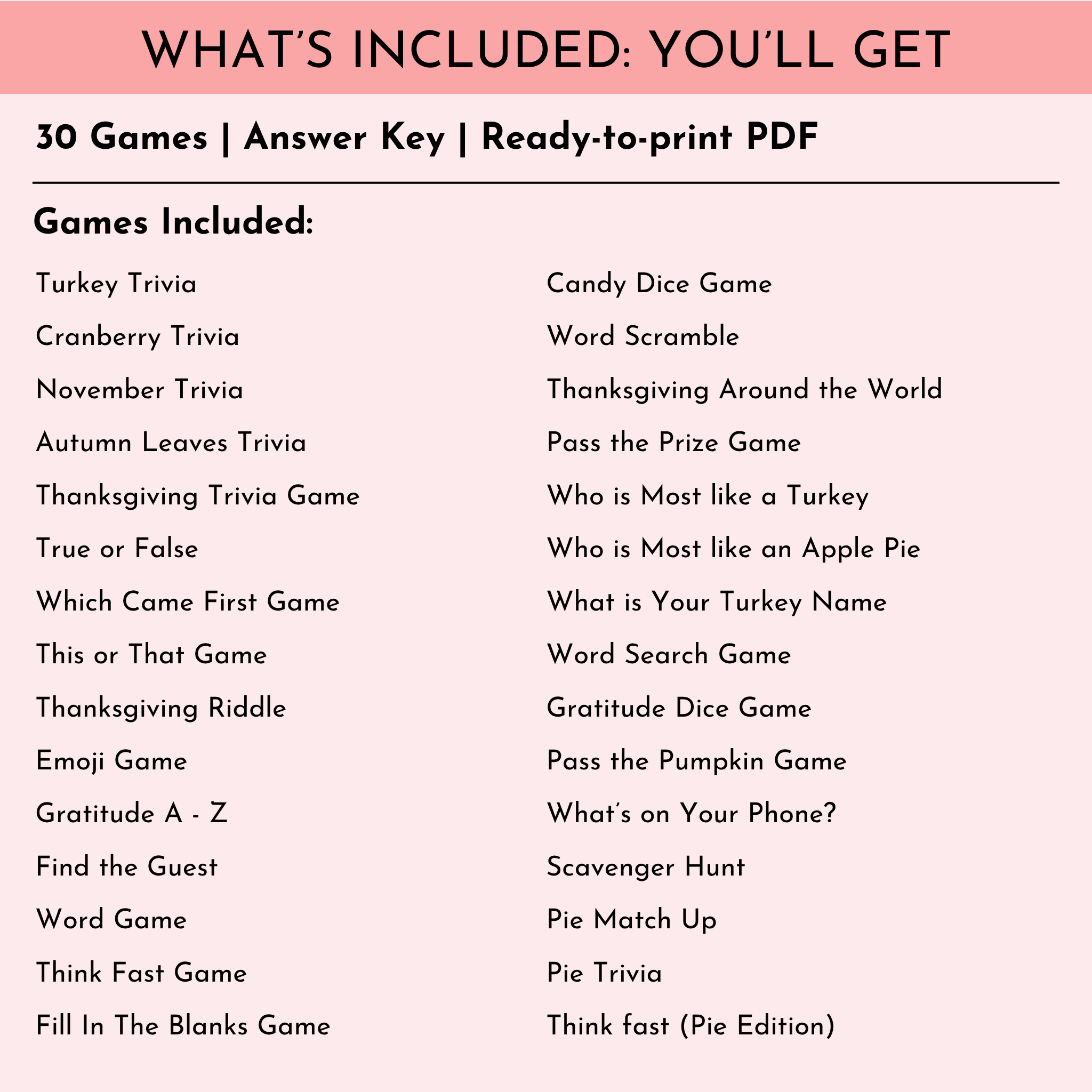 30 Thanksgiving Party Games