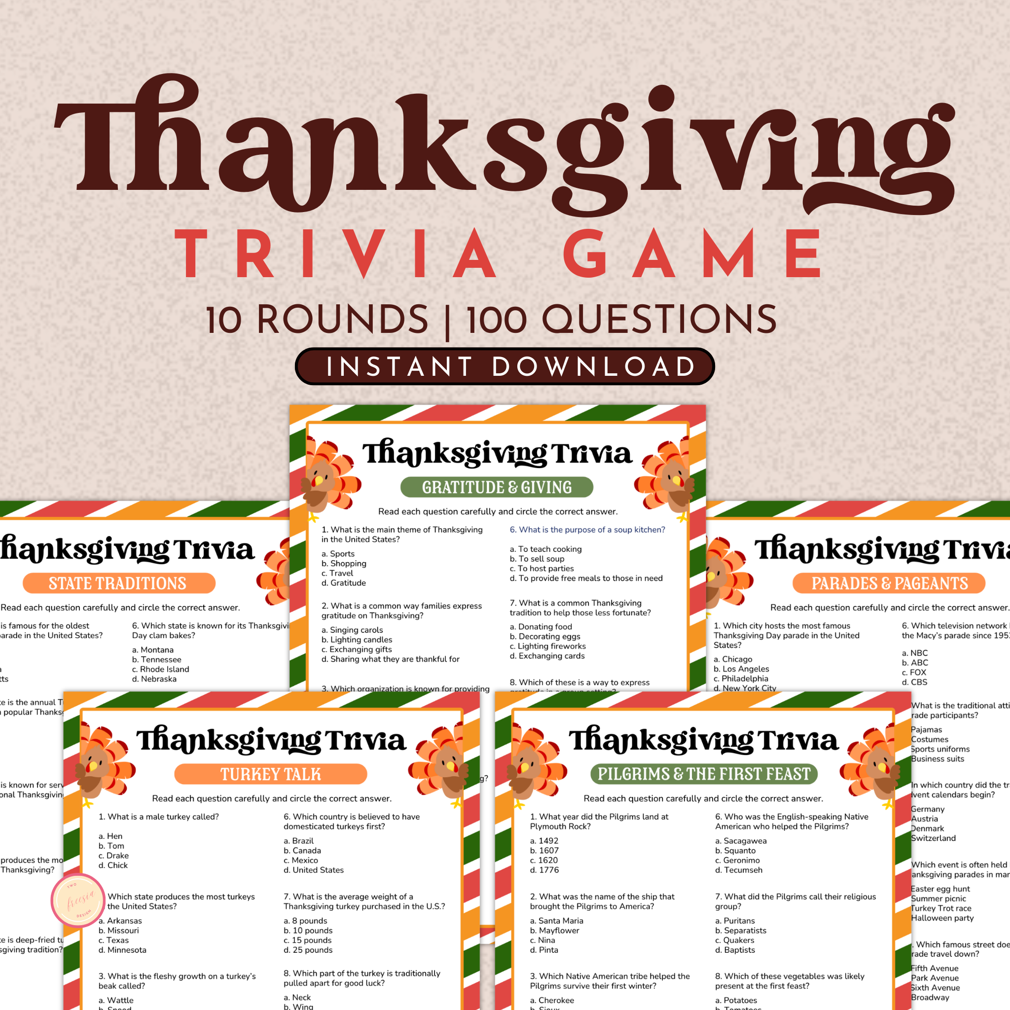 Thanksgiving Trivia Game