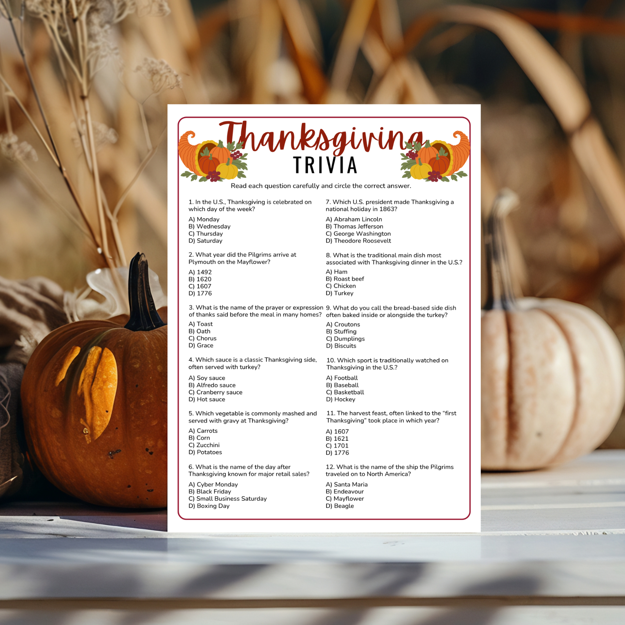 30 Thanksgiving Party Games