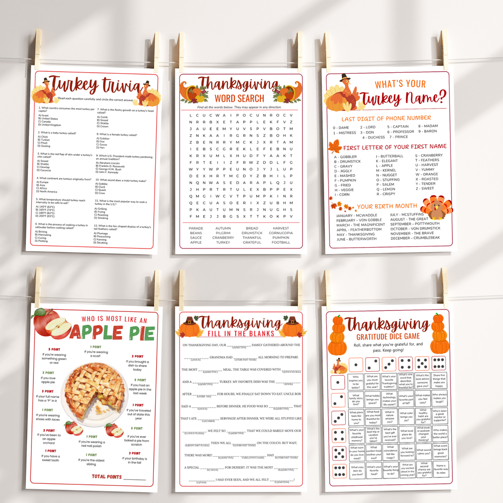 30 Thanksgiving Party Games