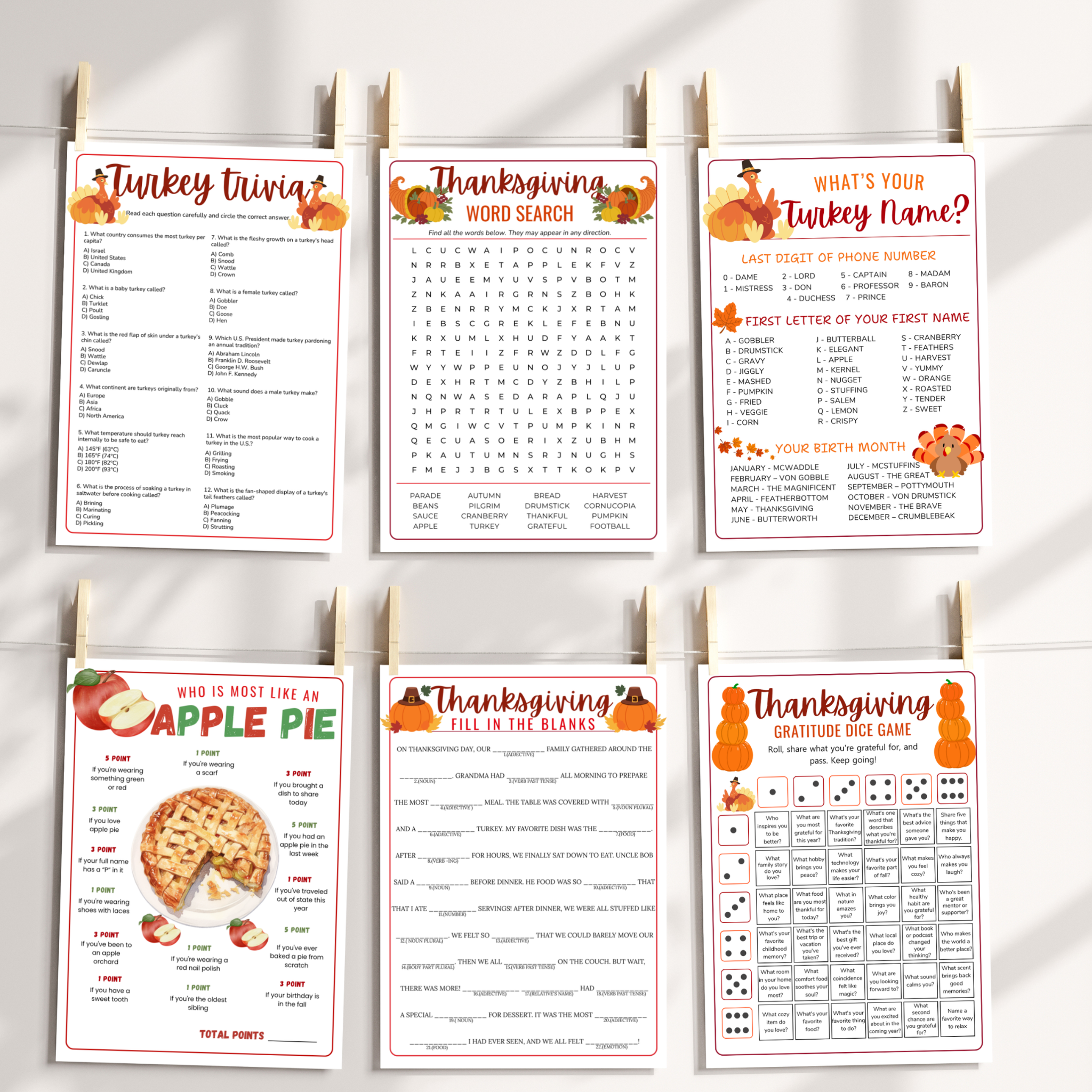 30 Thanksgiving Party Games