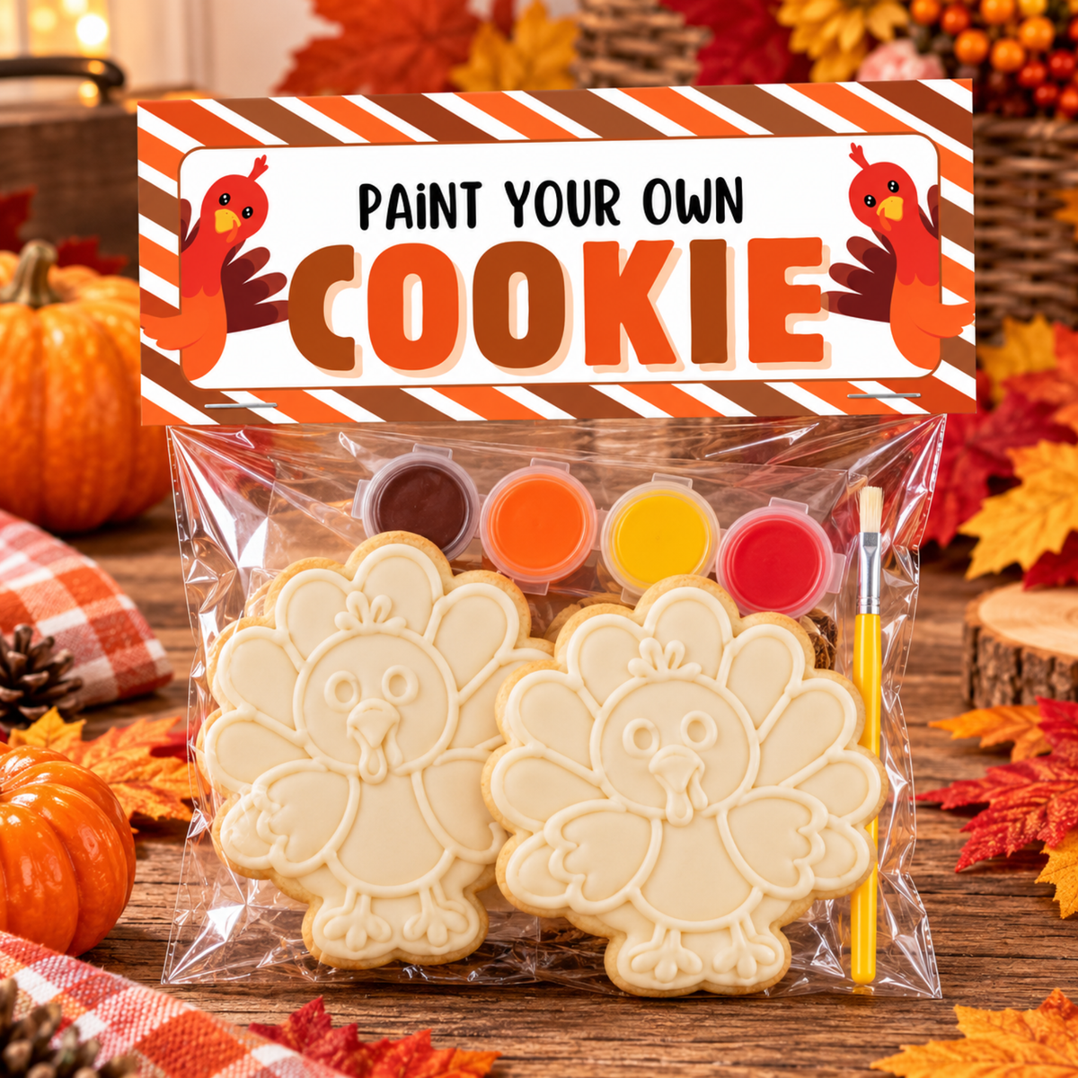 Thanksgiving PYO Cookie Bag Topper