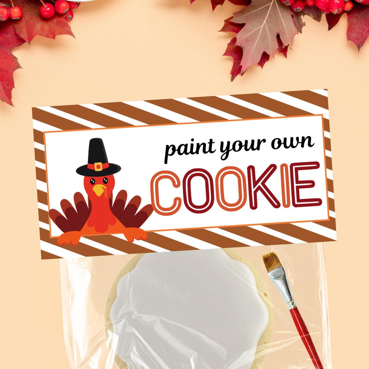 PYO Cookie Bag Topper - Thanksgiving