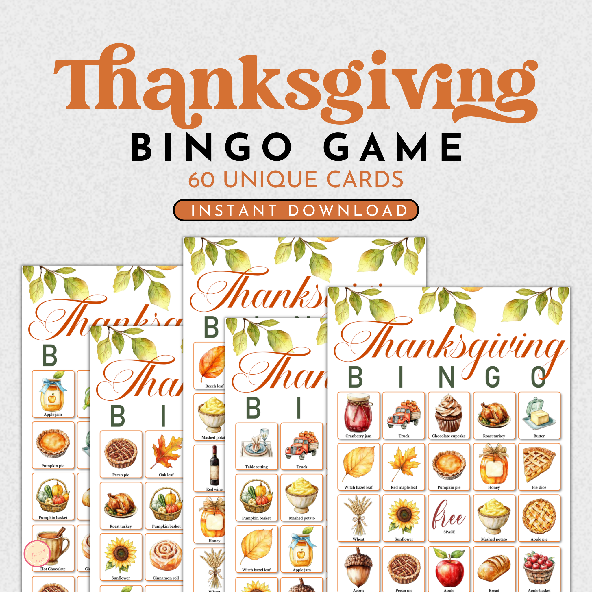 Thanksgiving Bingo Game
