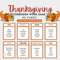 Thanksgiving Forbidden Word Game