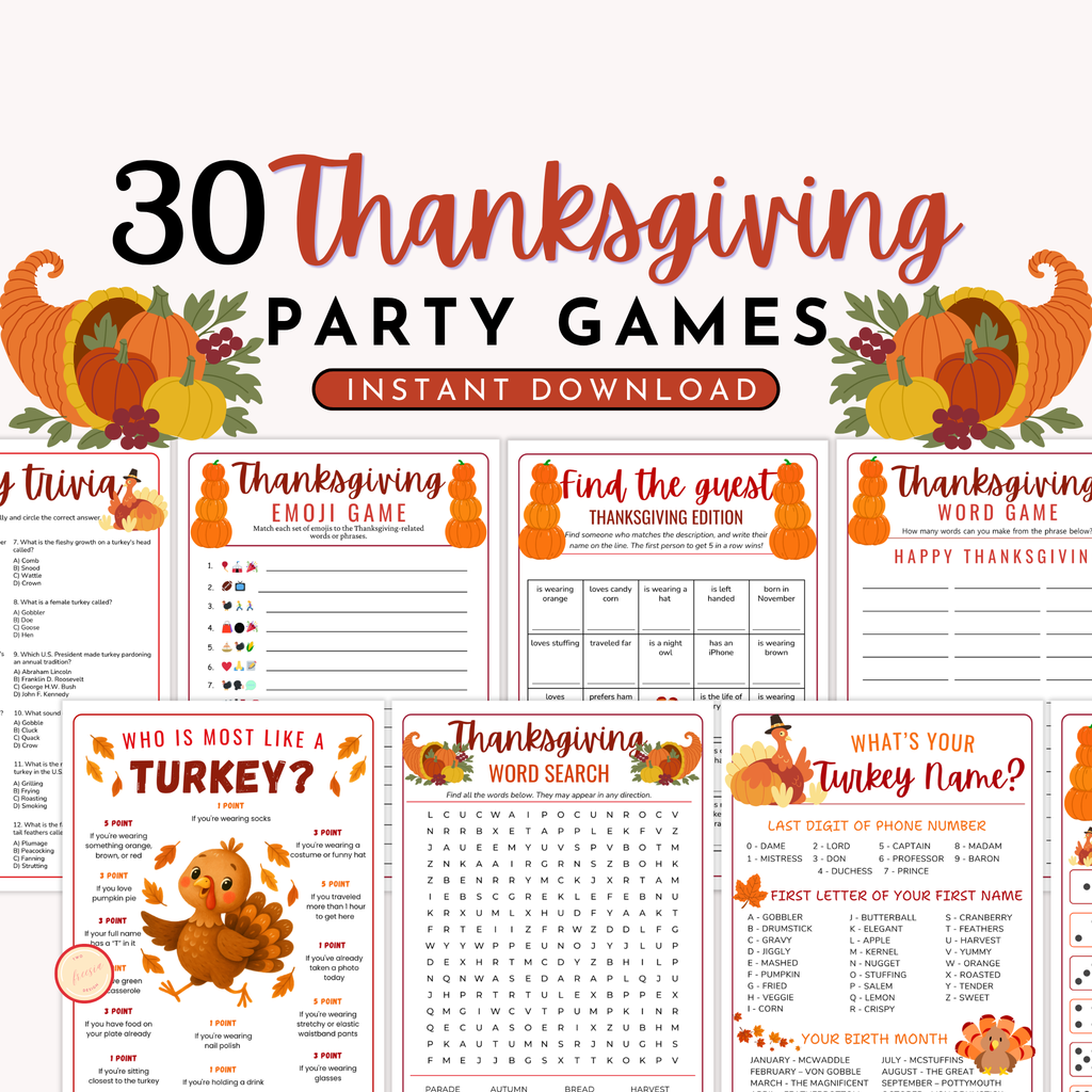 30 Thanksgiving Party Games